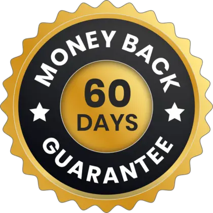 60-day money-back guarantee badge displayed with ProDentim